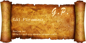 Gál Piramusz névjegykártya
